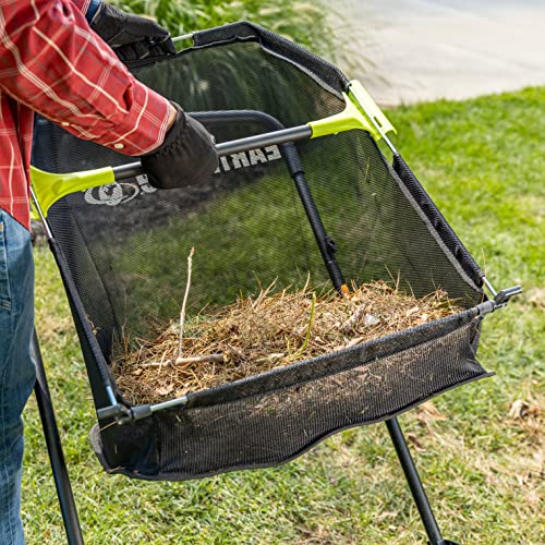 EARTHWISE LSW70021 21-INCH WIDTH LEAF & GRASS PUSH LAWN SWEEPER, BLACK