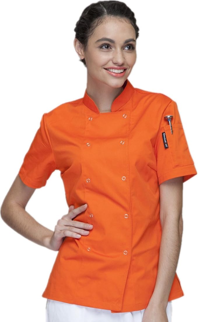 Amazon Com Xinfu Fashion Chef S Women S Short Sleeve Kitchen