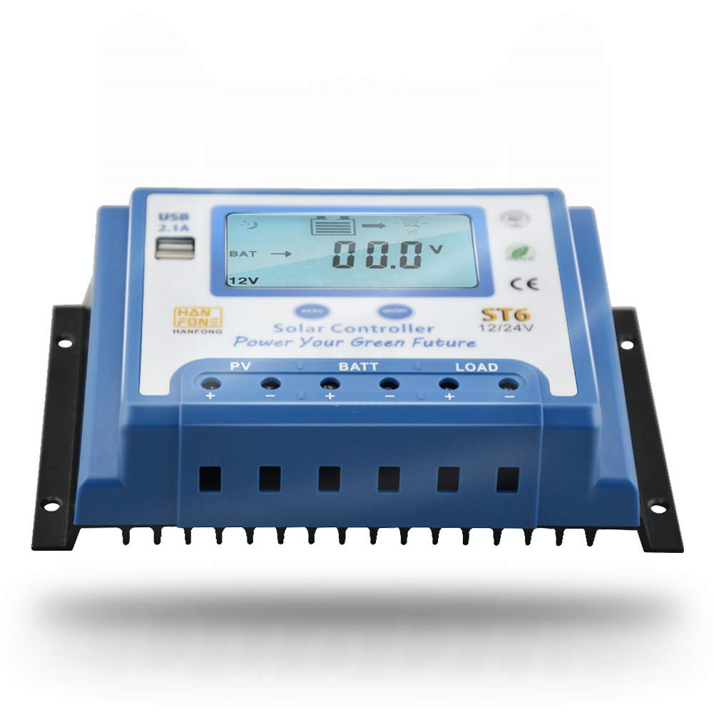 Anancooler Fuhuihe Solar 60a Solar Charge Controller 12v 24v With Dual 5v Usb Output Backlight Lcd Display Solar Panel Charging Discharge Regulator Multi Circuit Protection Off Grid System Buy Online In Bermuda