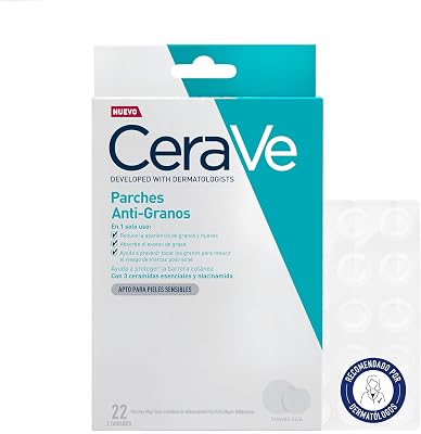 , Parches Anti-Granos, Con 3 ceramidas esenciales y niacinamida,