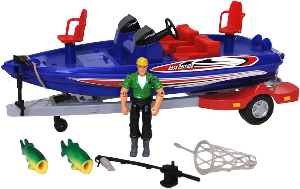 toy bass boat and truck