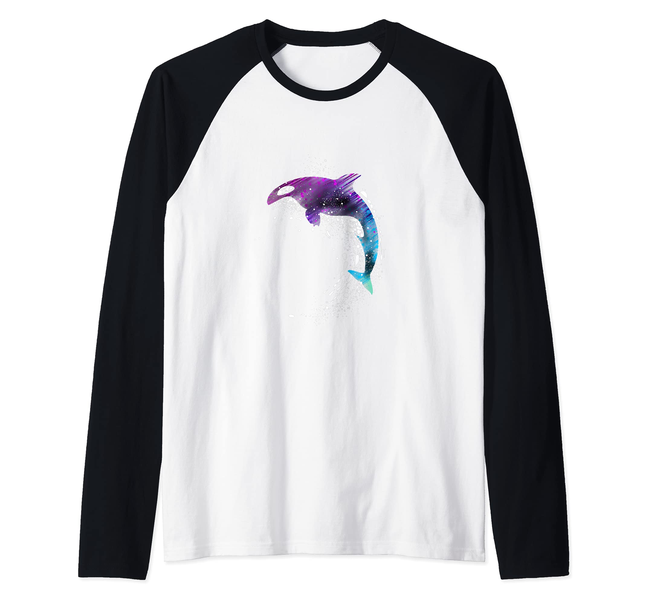 Jumping Orca Killer Whale Gift Raglan Baseball Tee
