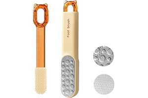 VISDOLL Double-Sided Stainless Steel Foot File, Foot Callus Remover & Foot Scrubber, Professional Pedicure Tool for Dry & Wet Feet, Fast Hard Skin & Dead Skin Remover with Non-Slip Grip, Orange