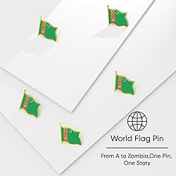 Turkmenistan Flag Lapel Pin - Enamel Metal National