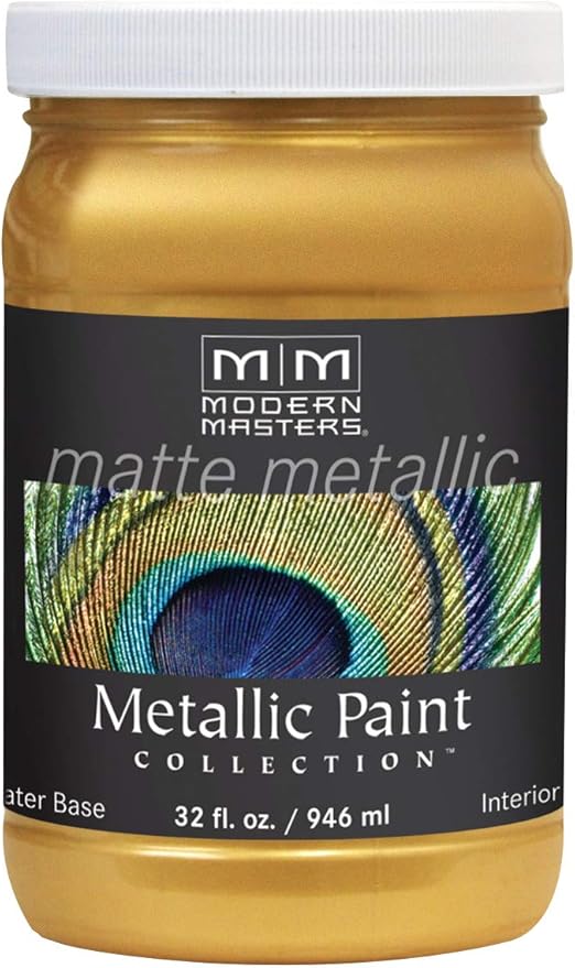 Amazon Com Modern Masters Mm200 Matte Metallic Paint Pale Gold