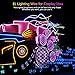 Zitrades EL Wire Neon Lights Kit with Portable AA Battery Inverter for Halloween Christmas Party Decoration (White, Blue, Red, Green, Pink, 5 by 1-Meter, 5 Pack)