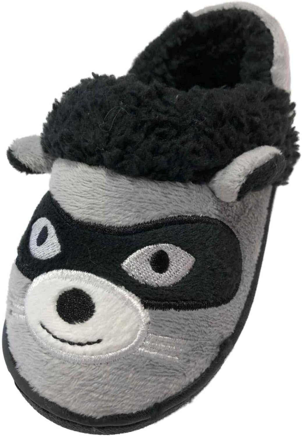 slipper shoes amazon on Amazon Com Wondernation Toddler Gray Raccoon Slippers Critter Shoes Loafers Slippers