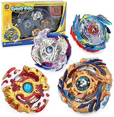 DSCAO Bey Battle Burst 4 in 1 Battling Top Set with 4D Launcher Grip (4 in 1 Package)