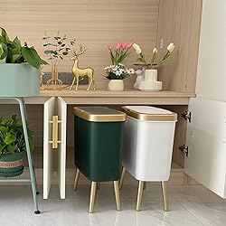 Procade Trash Can with Lid,Small Bathroom Garbage