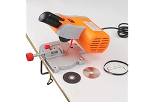 NuoDunco Mini Miter Cut-Off Chop Saw for Steel Stainless Steel DIY Woodworking Hobby Model Metal Brass Cutting, Cut-Max 1/2"H