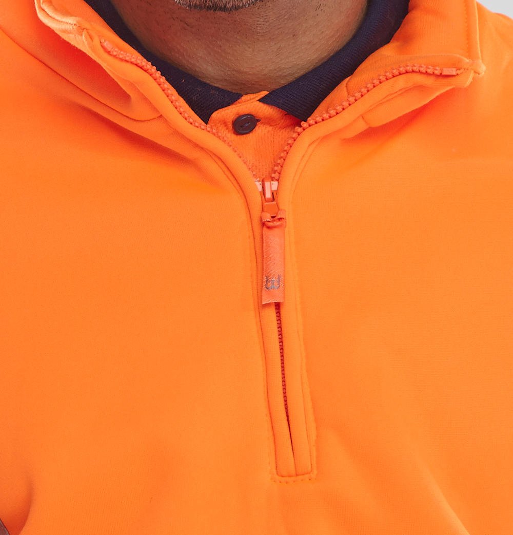 QUARTER ZIPPED SWEATSHIRT ORANGE XL - Image 5