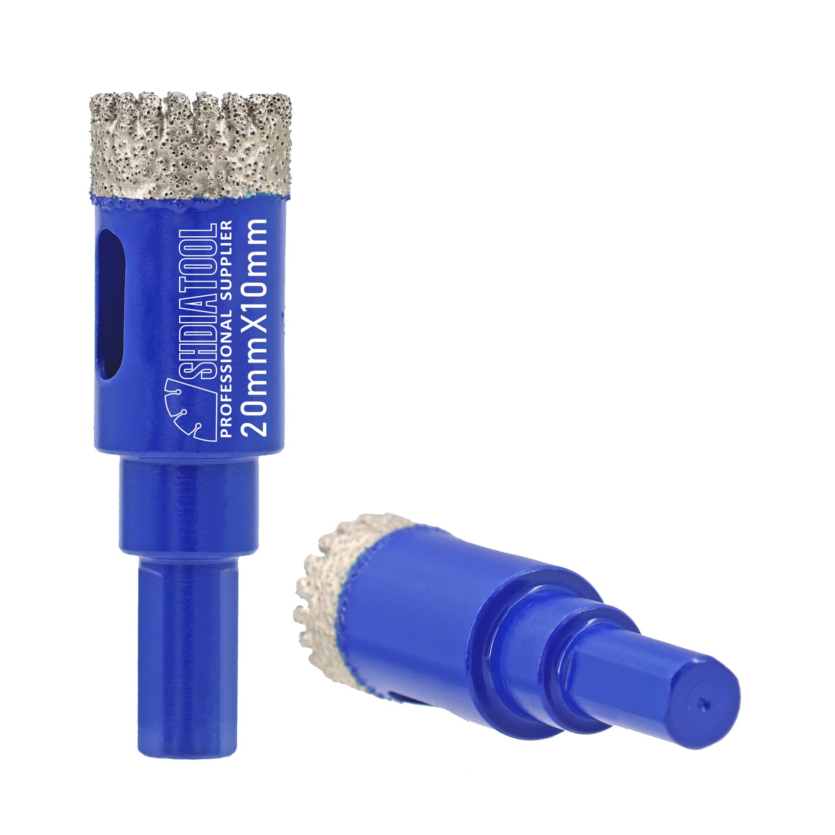 SHDIATOOL Diamond Drill Core Bits, 20mm Core Hole Saw Cutter, Triangle Shank Drilling Bits for Porcelain Tile Marble Ceramic Granite on Drill Machine, 2pcs