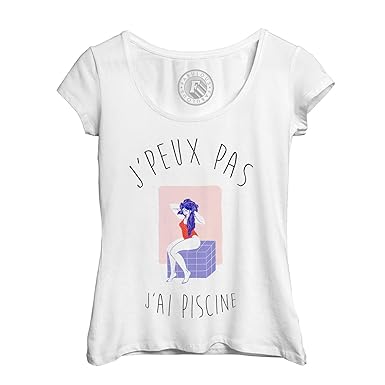 T Shirt Femme Jpeux Pas Jai Piscine Humour Dessin Femme Cheveux