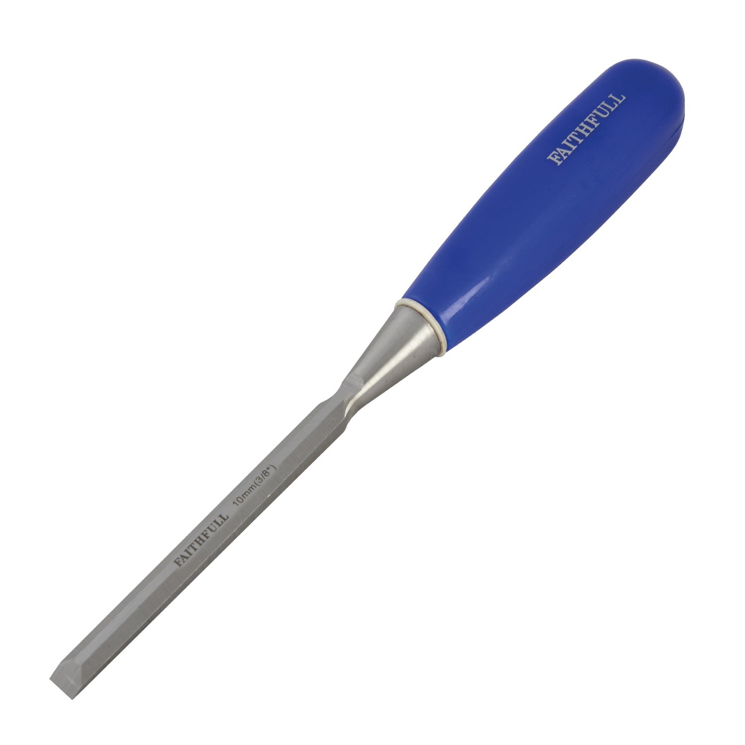 Faithfull Bevel Edged Chisel, 10mm, Blue Handle, Drop-Forged Chrome Vanadium Steel