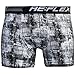 Re:Flex Men\'s Active Performance Boxer Briefs Underwear (6 Pack) (Medium, Black/Silver)'