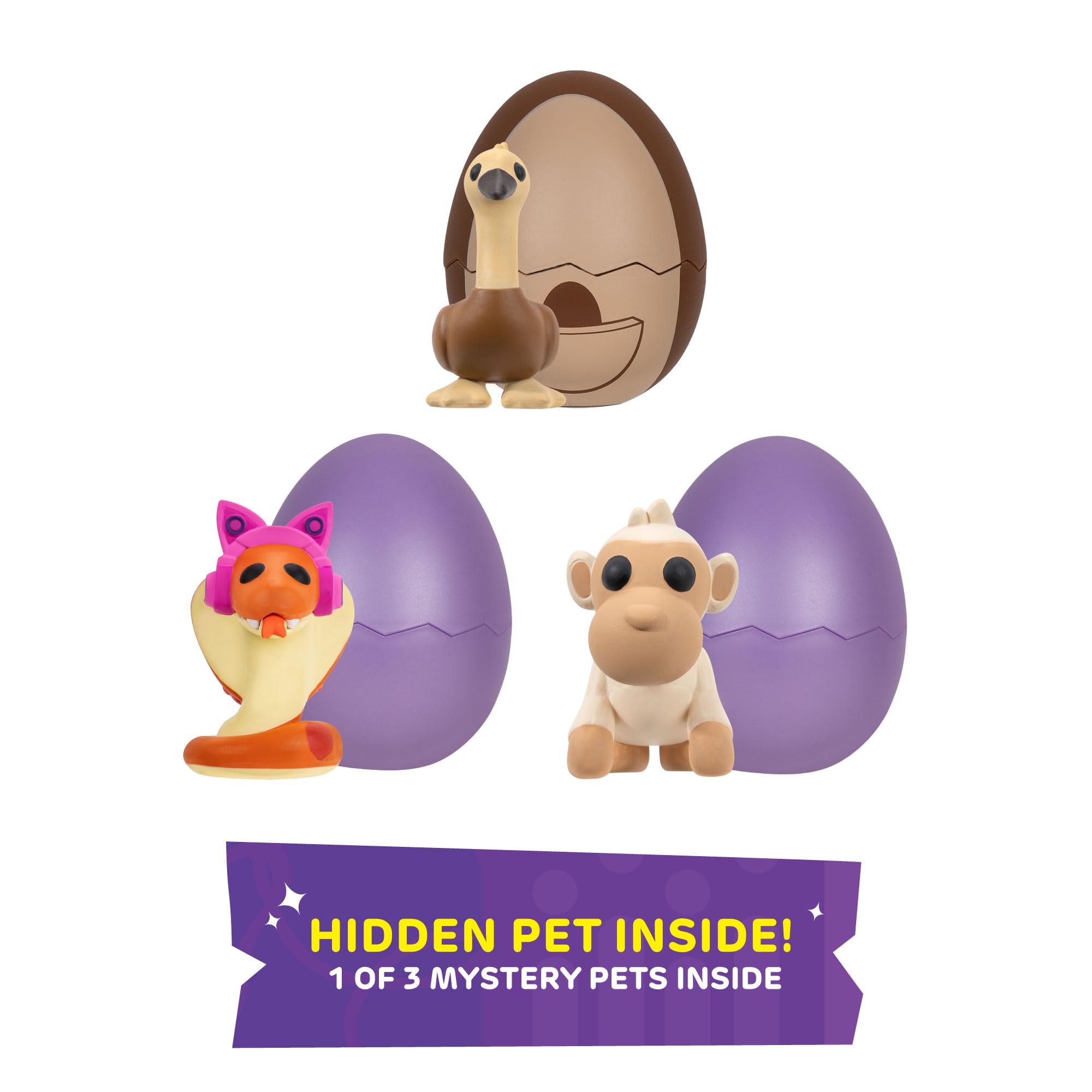 Adopt Me! Pets Multipack Animal Life - Hidden Pet - Top Online Game, Exclusive Virtual Item Code Included - Fun Collectible Toys for Kids
