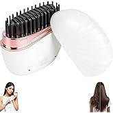 Mini Hair Straightener, New Rechargeable Wireless Portable Hair Straightener Comb, 2-Speed Temperature Control, Cordless Mini Hair Straightener Brush, Heat-Resistant Shell Travel Comb