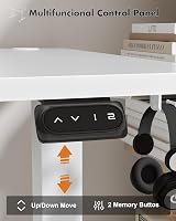 Devoko Electric Standing Desk 140x60cm Height Adjustable 2 Memory White view 6