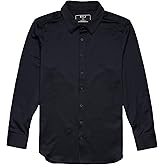 BYLT Exec Button Down Long Sleeve Men's Shirt - Professional Stretch Moisture Wicking Business Casual Dress Shirt