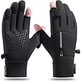 weiatas Winter Fingerless Gloves for Men Women Touch Screen, Cold Weather Thermal Sport Gloves for Fishing Running Cycling Driving Hiking, Warm Windproof Work Gloves