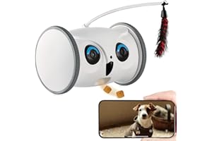SKYMEE Owl Robot,Pet Camera Treat Dispenser Interactive Toy for Dogs Cats with Remote Phone App Control (Only 2.4G WiFi)