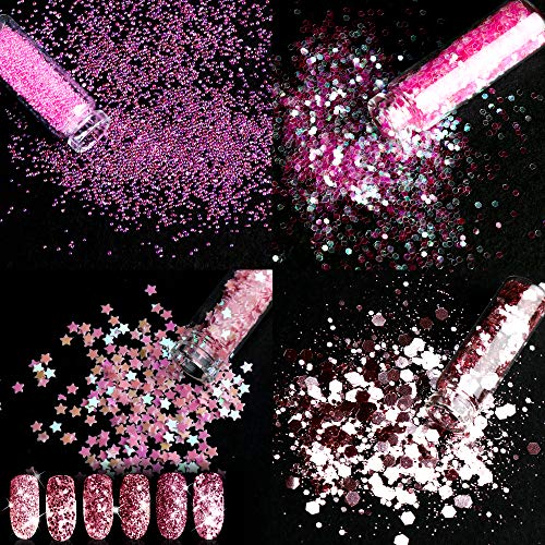 48 Bottles 10800pcs Nail Art Rhinestones Nail Crystal Gems Nail Diamonds, Gold Silver Pink Nail Art Studs Nail Sequins Rhinestones Glitter for Nails Kit with Tweezers for Nail Art Supplies Accessories