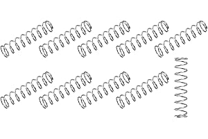 METALLIXITY Compression Springs (0.7x7mm OD,30mm Free Length) 10Pcs, 304 Stainless Steel 11.8N Extension Spring - for Shop Home Repairs, DIY Projects, Silver Tone