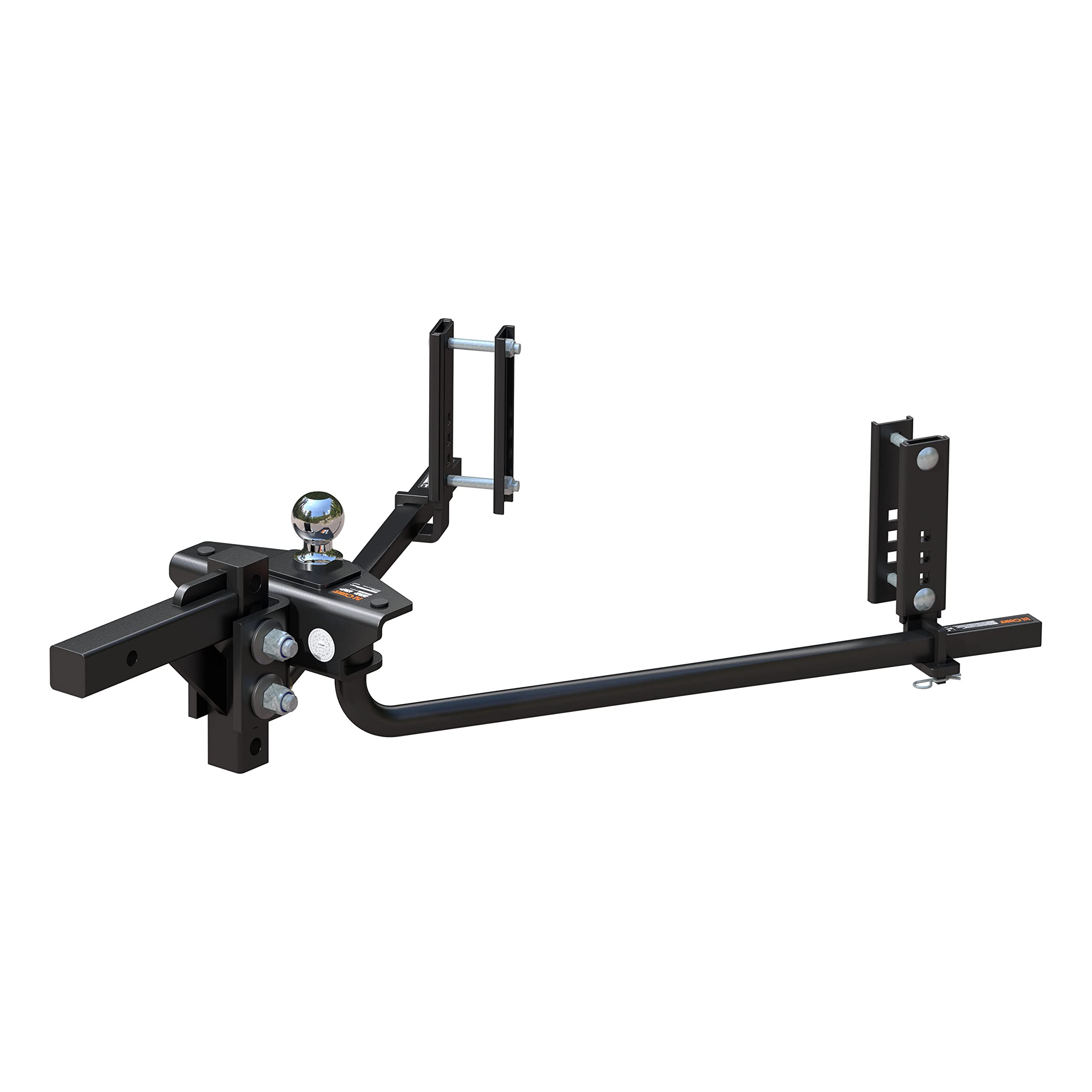 CURT 17601 TruTrack 2P Round Bar Weight Distribution Hitch with 2X Sway Control, Up to 10K, 2-in Shank, 2-5/16-Inch Ball Image