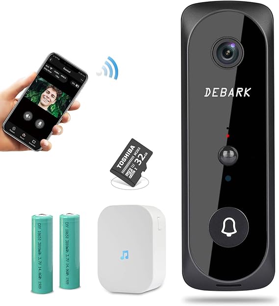 Smart Video Doorbell Wireless Home WiFi Security Camera, 1080P HD Audio