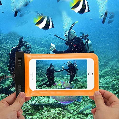 5 Pack Universal Waterproof Phone Pouch, Large Phone Dry Bag Waterproof Case for Apple iPhone Xs Max XR XS 8 7 6 Plus,SE, Samsung S9+ S9 S8+,Note,LG V20, 6.5"