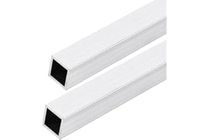 DMiotech 2Pack (25mm x 25mm x 1.6mm) 6061 Aluminum Square Tube 300mm Length Industry Metal Tubing for Machinery Frame Construction DIY Projects