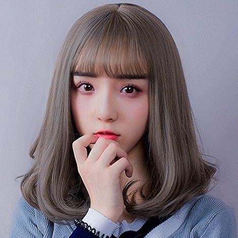 A Top Air Temperature Silk Long Hair Wig Pont Short Hair Pear 7