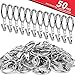 Bestsupplier 50 Pcs Nickel Plating Metal Curtain Clip Rings with Clip Rustproof Vintage 1.25 Inch Interior Diameter (Silver)