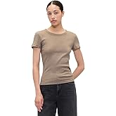 Gap Womens Short Sleeve Pointelle Ribbed Knit Top