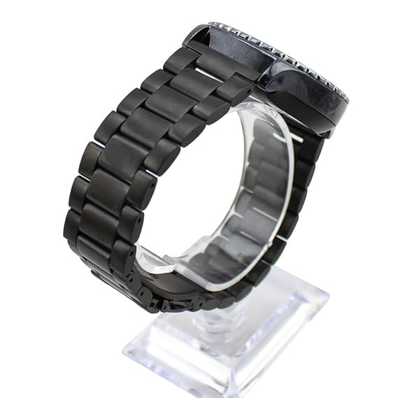 Pinhen Uhrenarmband 22MM Edelstahl Metall Silber Metallarmband Edelstahl für Pebble Time Steel, Gear S3, LG G Watch, Ticwatch