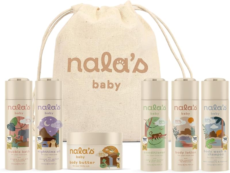 Nala's Baby Adventure Bundle - Body Wash Shampoo, Lotion, Bubble Bath