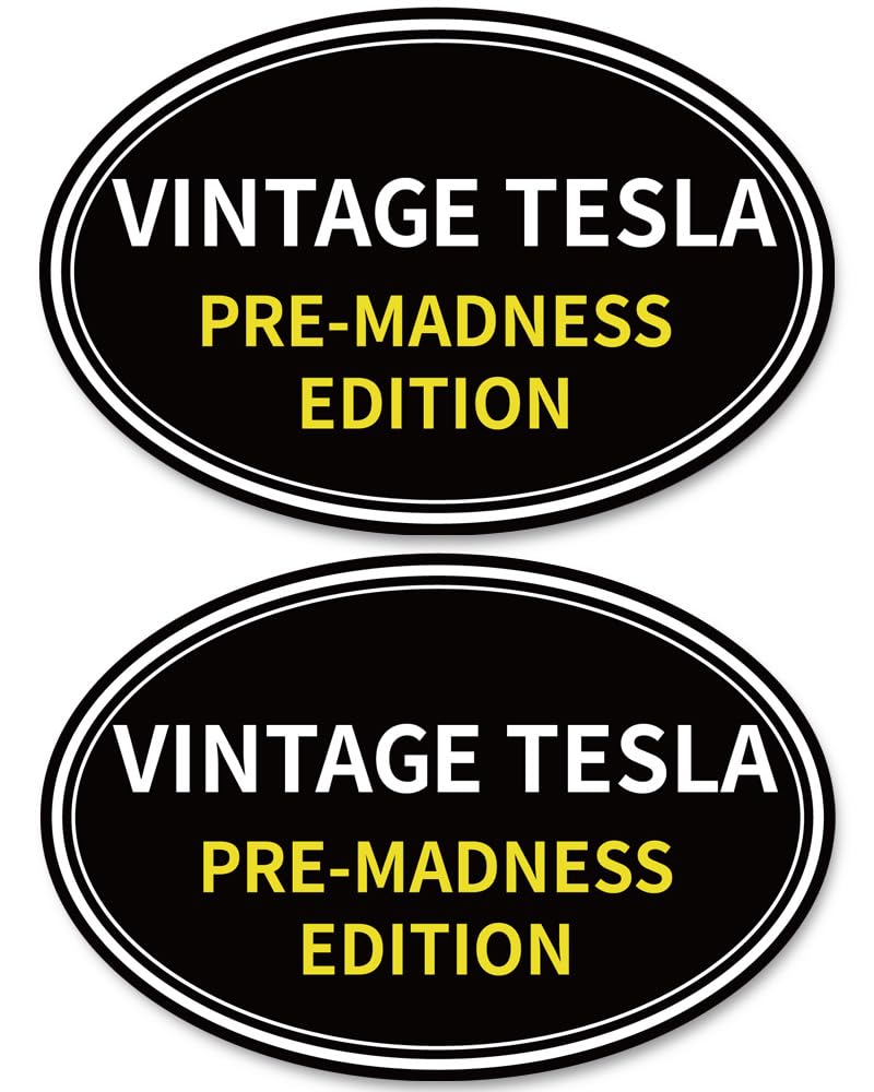 Photo 1 of 2 Pack Anti Elon Vintage Pre Madness Edition Magnet - Vinyl Coat of Arms Auto Bumper Magnet