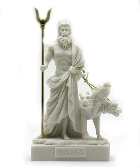 Hades Dios Griego Plutón de Inframundo y Cerberus Estatua Figura