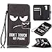 LG K7 Case Tribute 5 Case,LG K8 Case Escape 3 Case Treasure LTE Case,Easylife PU Leather Wallet Case Flip Folio Stand With ID Credit Card Slots Lanyard Protective Cover For LG Phoenix 2(do not touch)