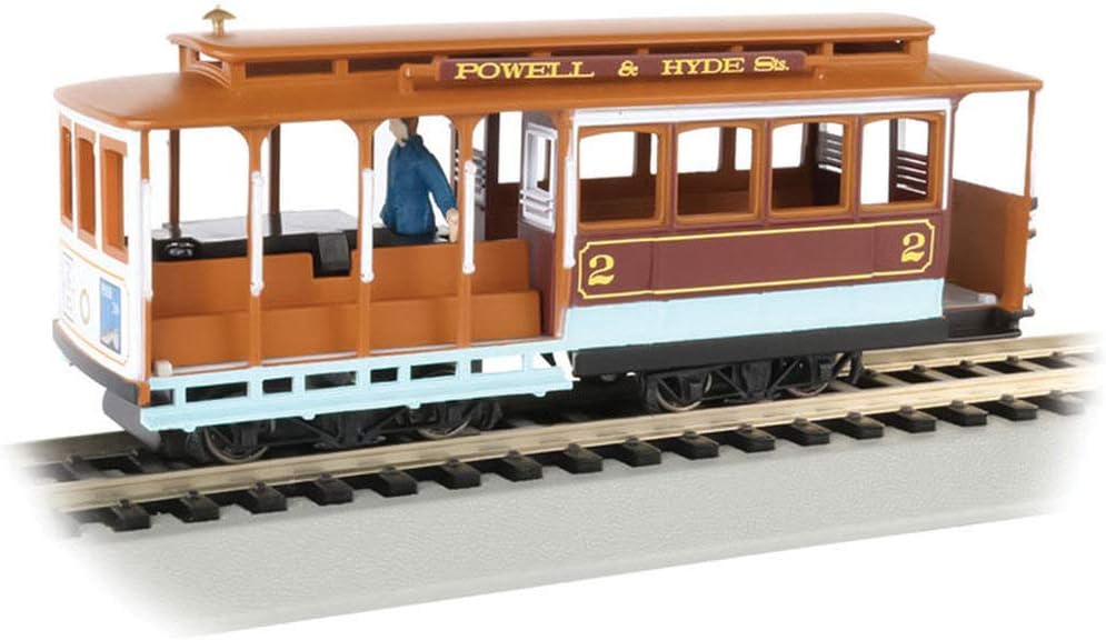 Cable Car with Grip Man Green & Gray HO Scale Toys & Games