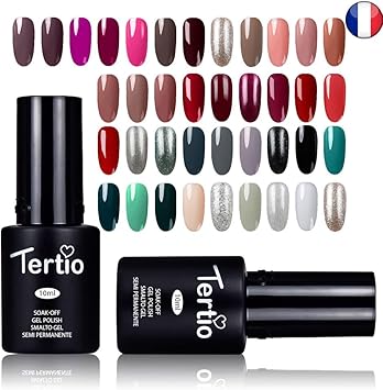 Vernis à Ongles Argent Pailleté Semi Permanent Tertio 10 Ml