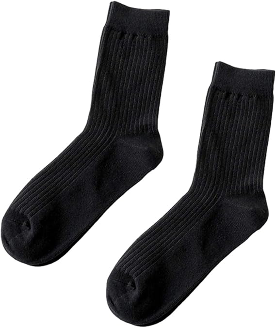 Amazon Co Jp Yooloo 靴下 メンズ ビジネスソックス 秋用 ビジネス 通気性 消臭 綿 サッカー ソックス 黒 1足 服 ファッション小物