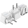 Ceptics European Travel Plug Adapter (Type C), Universal to European EU, Power Charge your Electronics in Italy, Greece, Germany, Outlet Adaptor 3 Pack