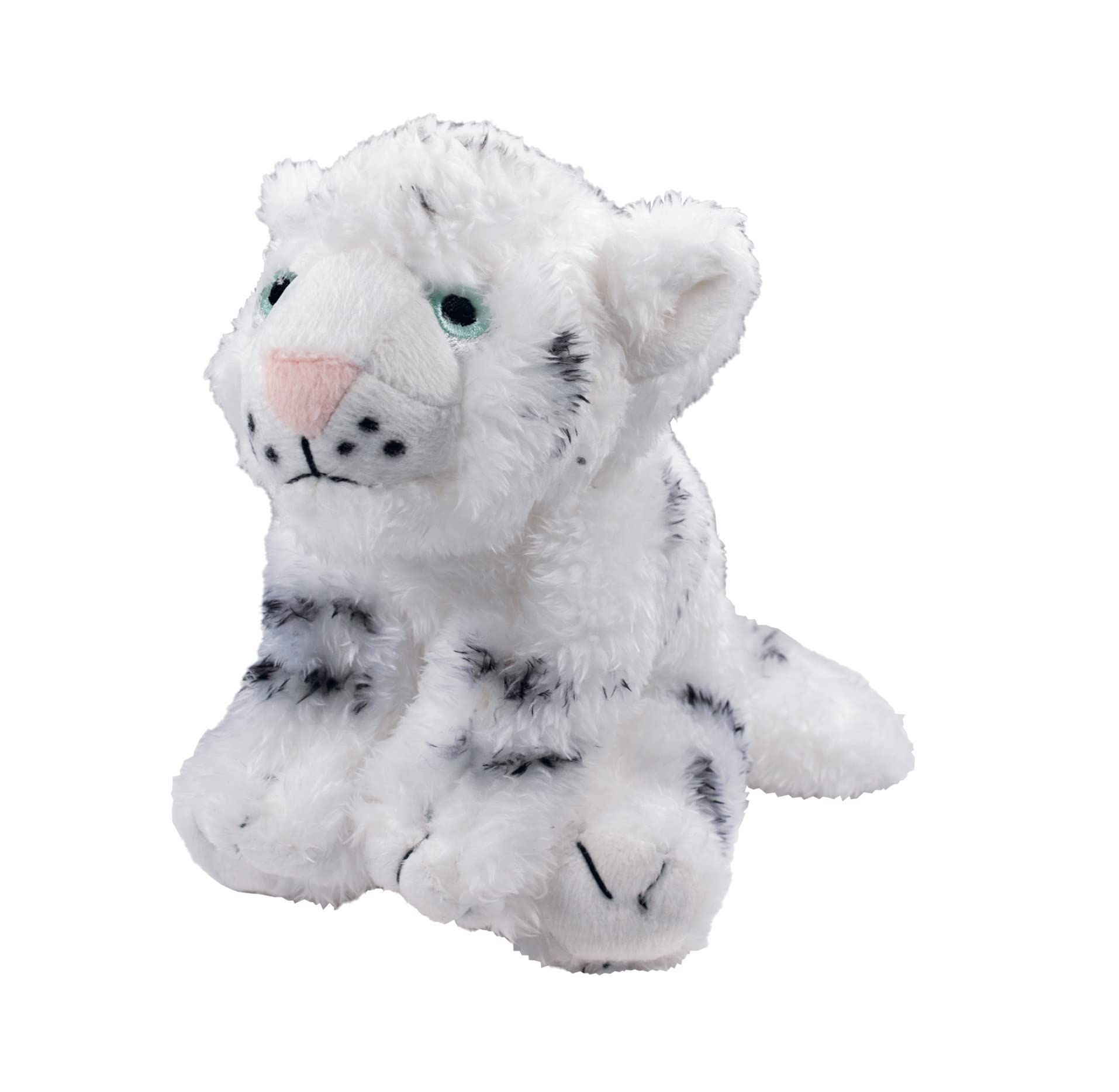 EcoBuddiez - White Tiger from Deluxebase. Small Soft Plush Animals made from Recycled Plastic Bottles. Eco-Friendly Cuddly Gift for Kids and Cute Stuffed Animal Toy for Toddlers.