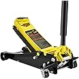 VEVOR Floor Jack, 3 Ton Low Profile, Heavy-Duty Steel Racing Floor Jack with Dual Pistons Quick Lift Pump, Lifting Range 3.35