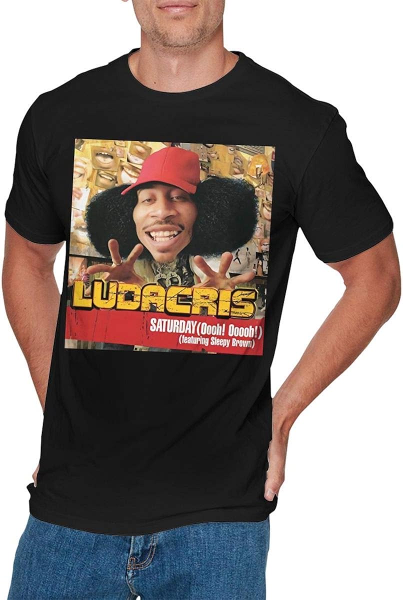 COREY HUTCHINSON Mens Fashion Ludacris Tees 4XL Black Clothing