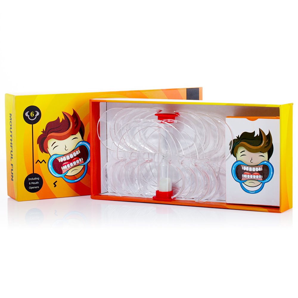 Mouthful Fun Card Game - Original Hilarious Lipless MouthGuard Challenge Board Game Party and Family Friendly Pack for Kids and Adults