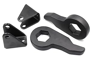 YZQPNB 1-3 inch Leveling Lift Kit with Shock Extender Brackets Compatible with 2001-2010 Chevy Silverado & GMC Sierra 1500HD 2500 2500HD 3500 3500HD 2WD 4WD 8 Lug Torsion Bars Keys