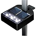 HOMEBRITE Improved Solar Powered Deck Yard Security Sign Spotlight 3 LED Light Waterproof Spotlight