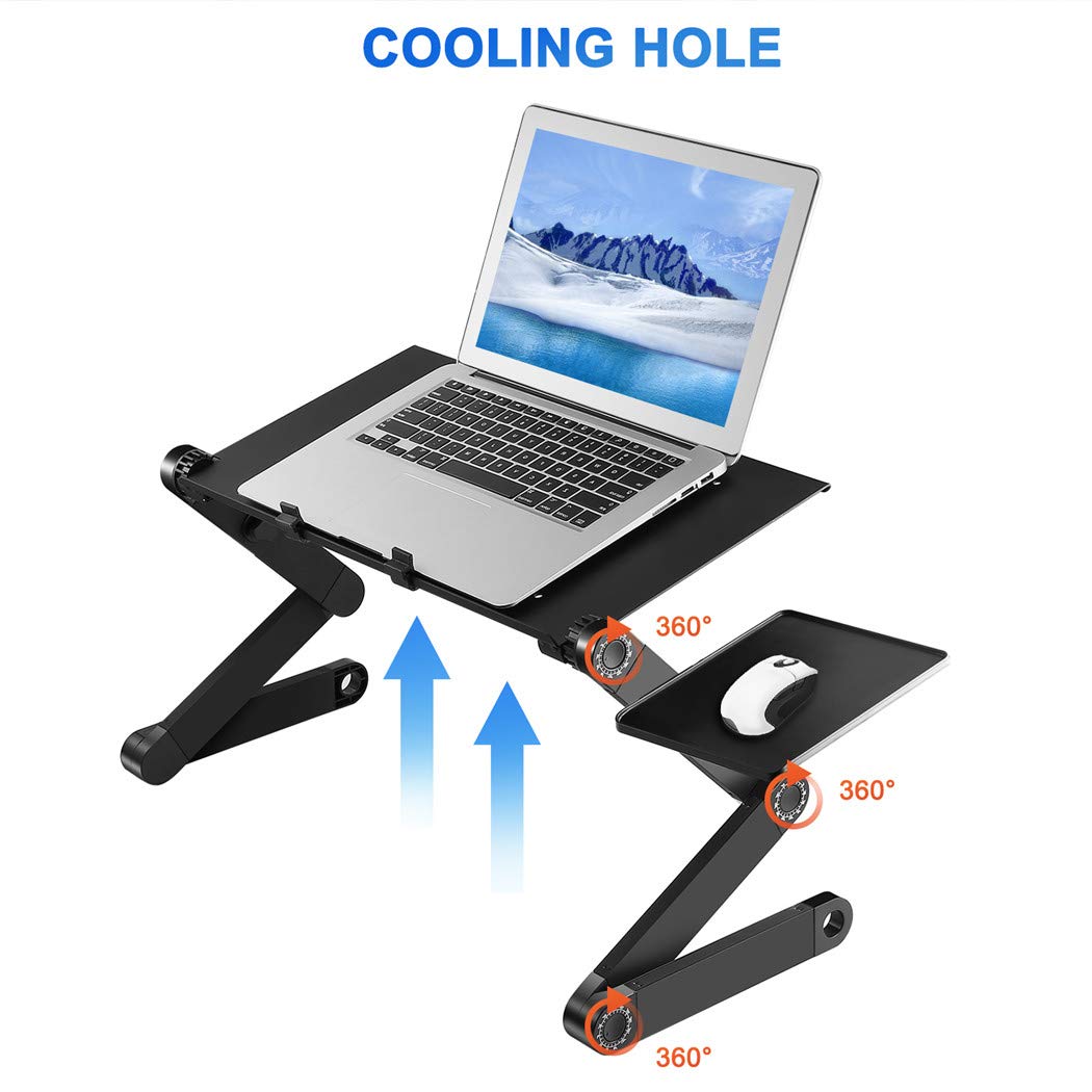 Adjustable Laptop Stand Desk for Bed, Portable Foldable Laptop Standing Table Mount for PC Notebook Mackbook Pro HP